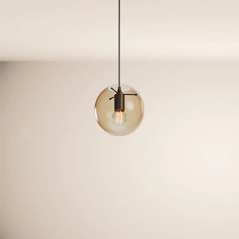 s.luce Orb Glaskugel Galerieleuchte 500cm Aufhängung Schwarz