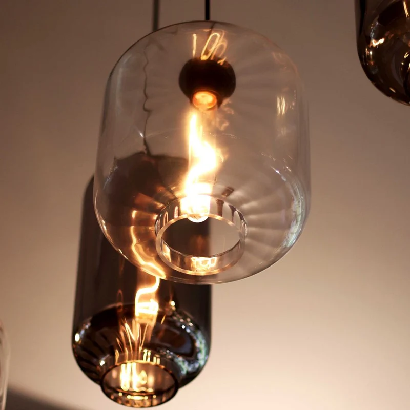 s.luce Velo Glas-Pendelleuchte Aufhängung 150cm Schwarz
