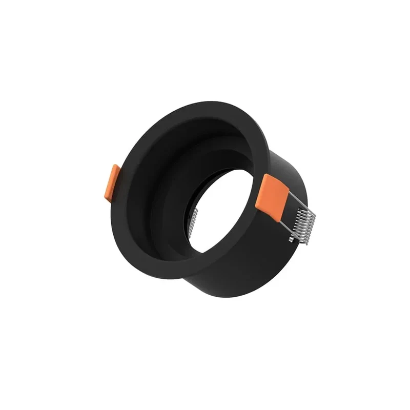 Black Anti-glare Ceiling Light Fitting | Recessed, Round, Rigid