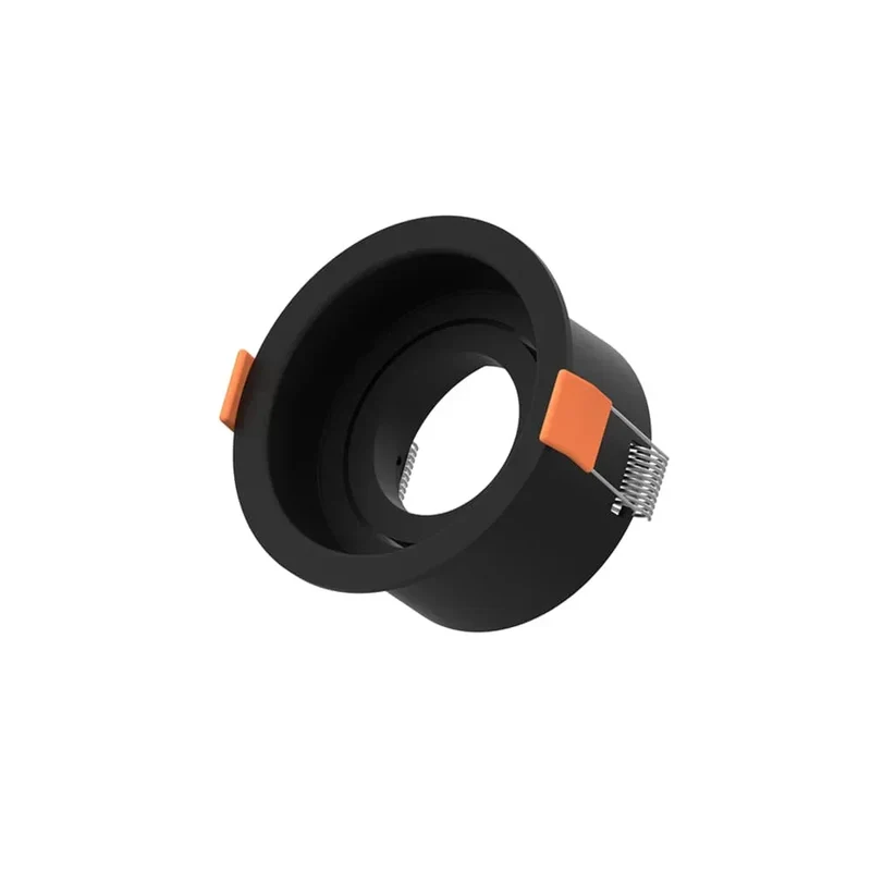 Black Anti-glare Ceiling Light Fitting | Recessed, Round, Pivoted