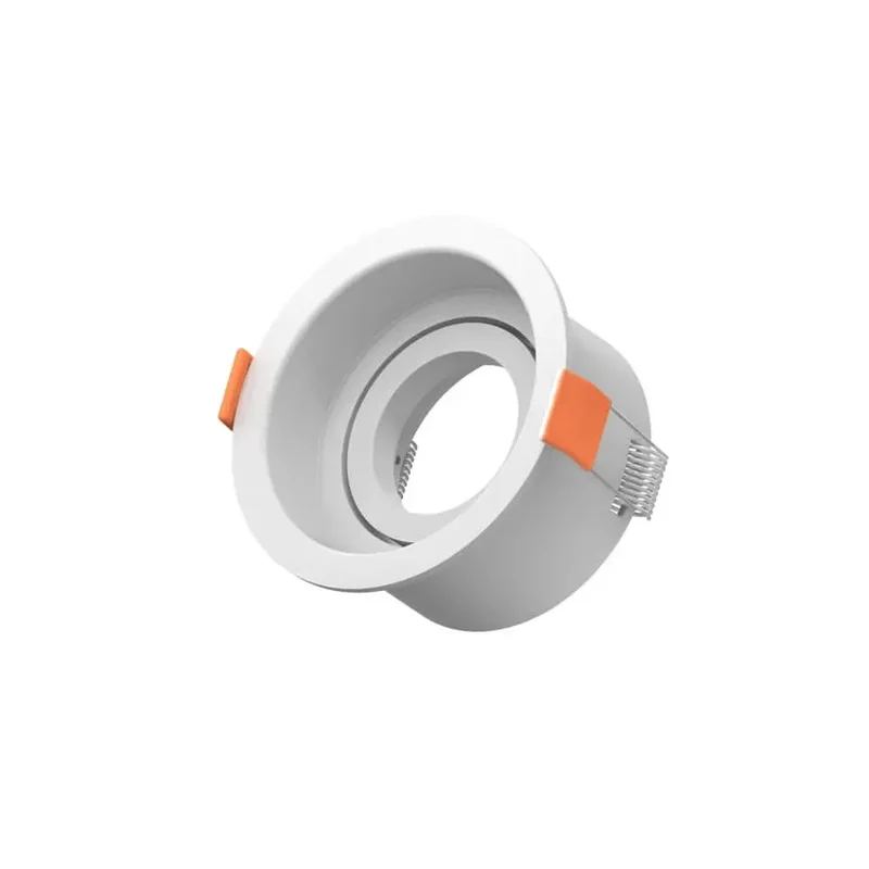 White Anti-glare Ceiling Light Fitting | Recessed, Round, Pivoted