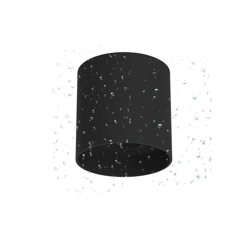 Black Anti-glare Bathroom Ceiling Light Fitting | Surface Mounted, Round, Rigid