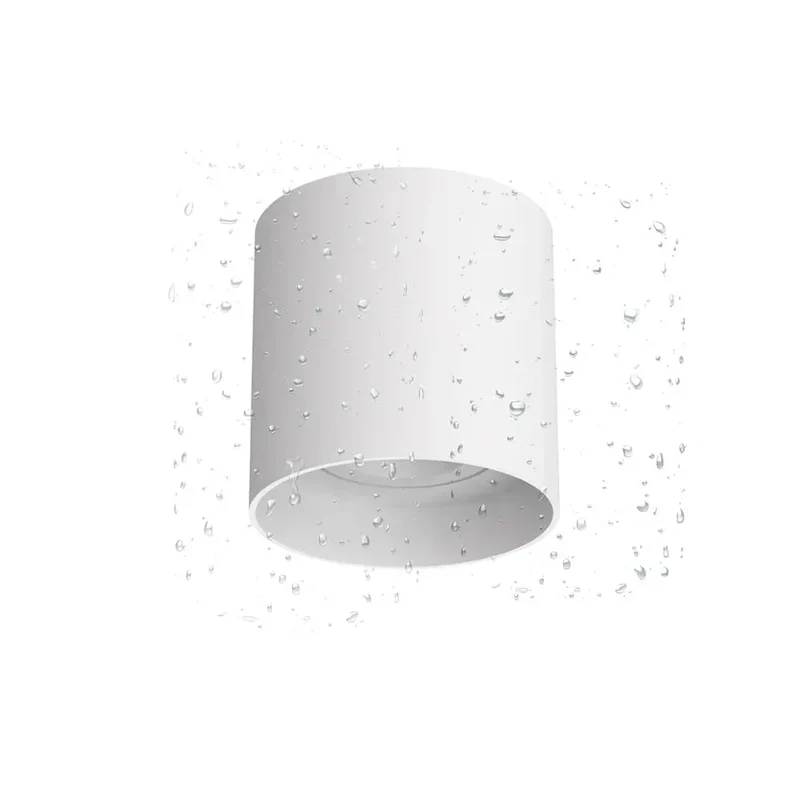 White Anti-glare Bathroom Ceiling Light Fitting | Surface Mounted, Round, Rigid