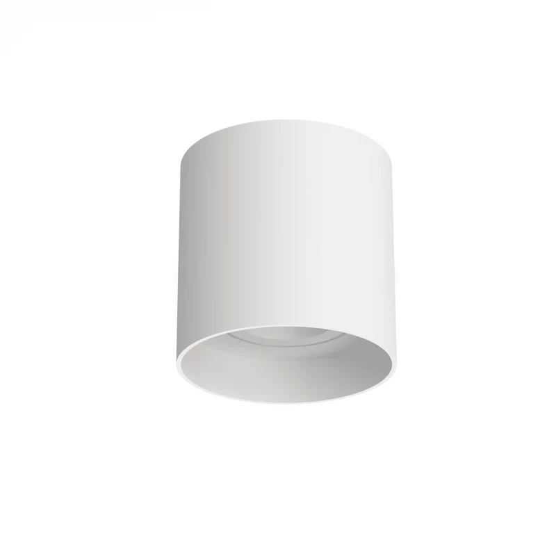 White Anti-glare Ceiling Light Fitting | Surface Mounted, Round, Pivoted
