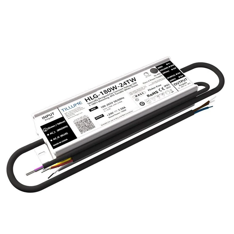 DALI Tunable White LED Power Supply AC/DC 180W | Constant Voltage 24V DT8 7.5A