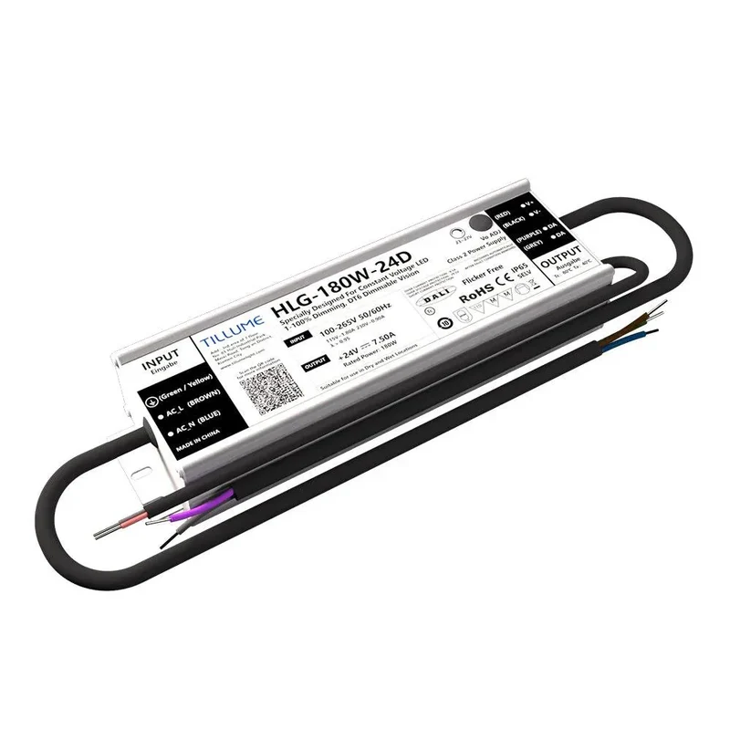 DALI Dimmable Power Supply AC/DC 180W | Constant Voltage 24V DT6 7.5A