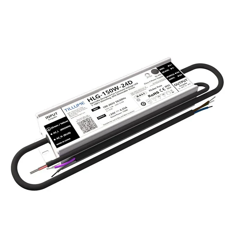 DALI Dimmable Power Supply AC/DC 150W | Constant Voltage 24V DT6 6.25A