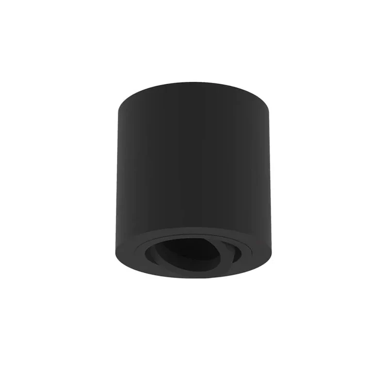Black Ceiling Light Fitting | Surface Mounted, Round, Pivoted