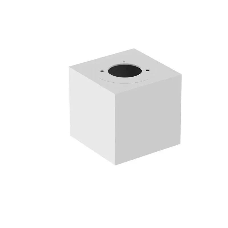 White Bathroom Light Fitting Ceiling | Surface Mounted, Square, Rigid