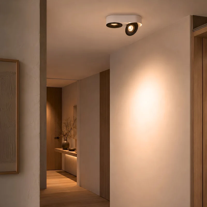 s.luce Santa Duo LED-Deckenleuchte schwenkbar 2-flammig