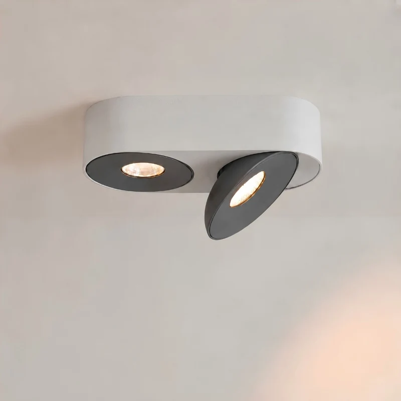 s.luce Santa Duo LED-Deckenleuchte schwenkbar 2-flammig