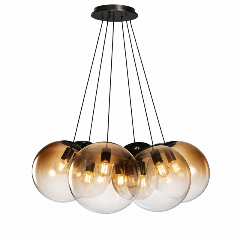 s.luce Orb Cluster Mehrfach-Hängelampe 7-flammig 7x30cm