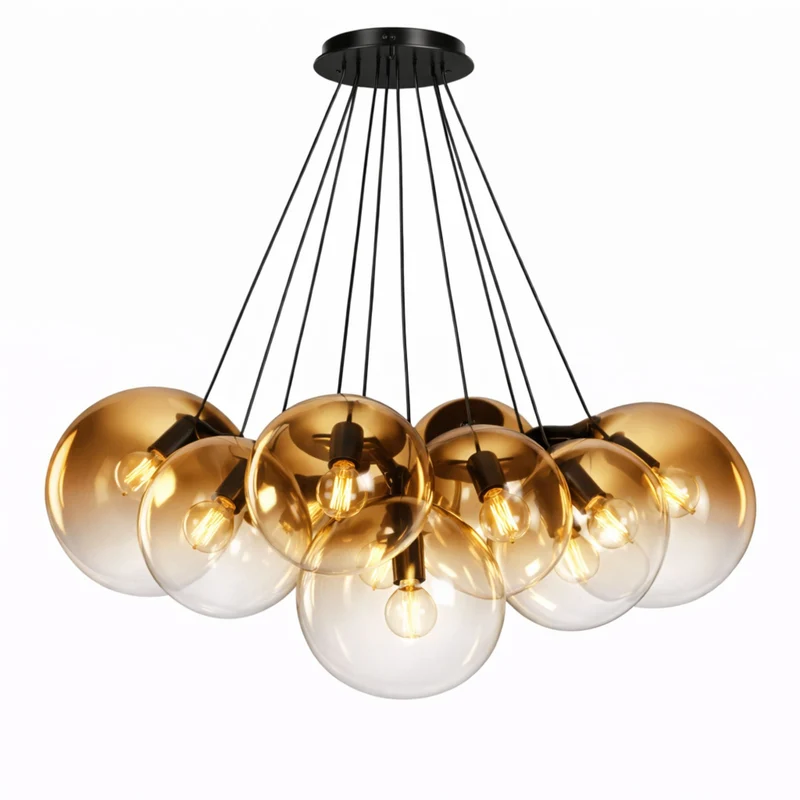 s.luce Orb Cluster Glas-Pendelampe 13-flammig 13x30cm