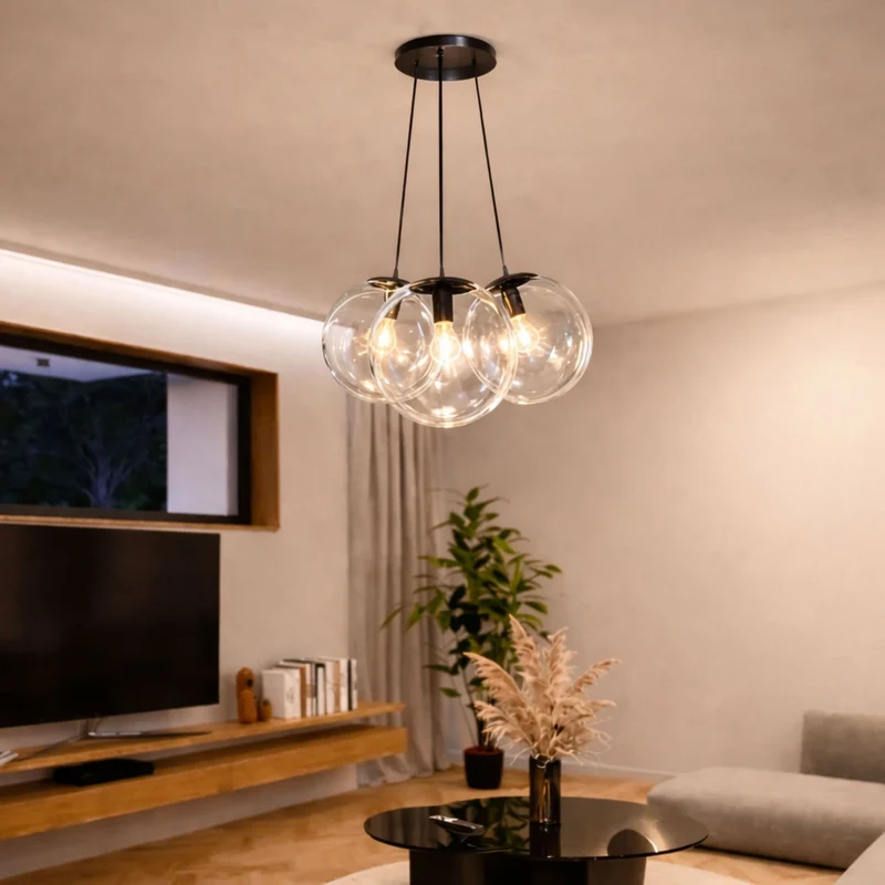 s.luce Orb Cluster Glas-Pendelampe 3-flammig 3x50cm