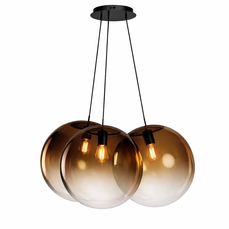 s.luce Orb Cluster Glas-Hängeleuchte 3-flammig 3x40cm