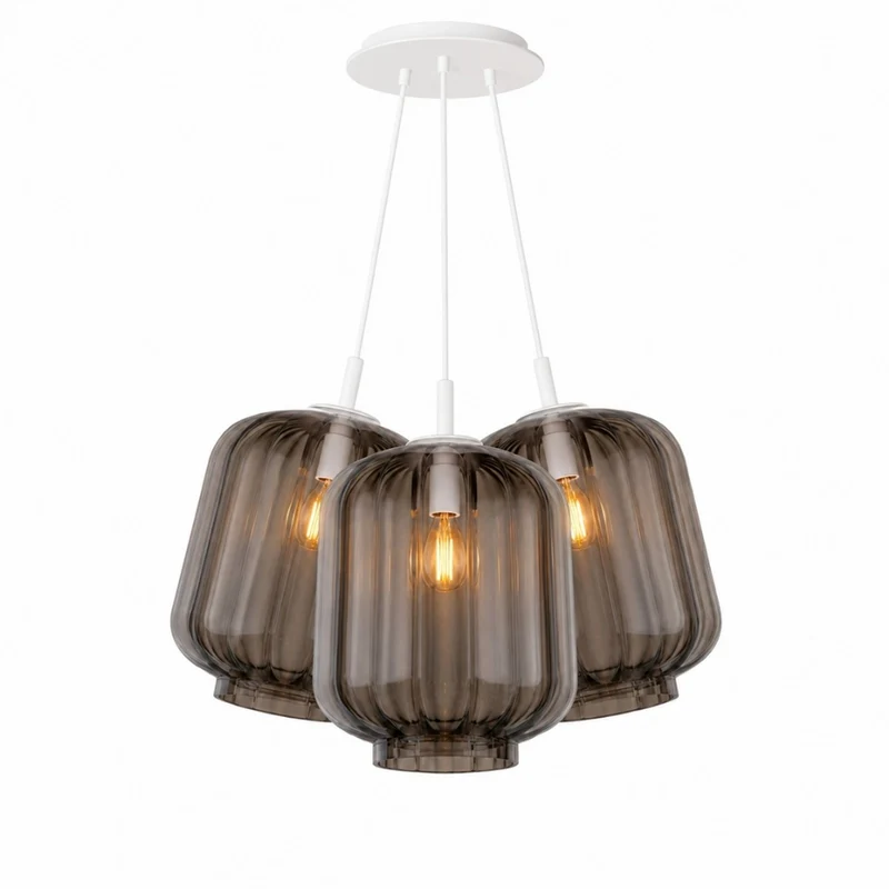 s.luce Velo Cluster Glas-Pendelleuchte 3-flammig 3x25cm