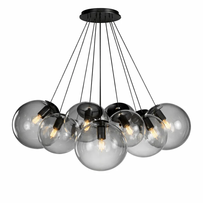 s.luce Orb Cluster Glas-Pendelleuchte 13-flammig 13x20cm