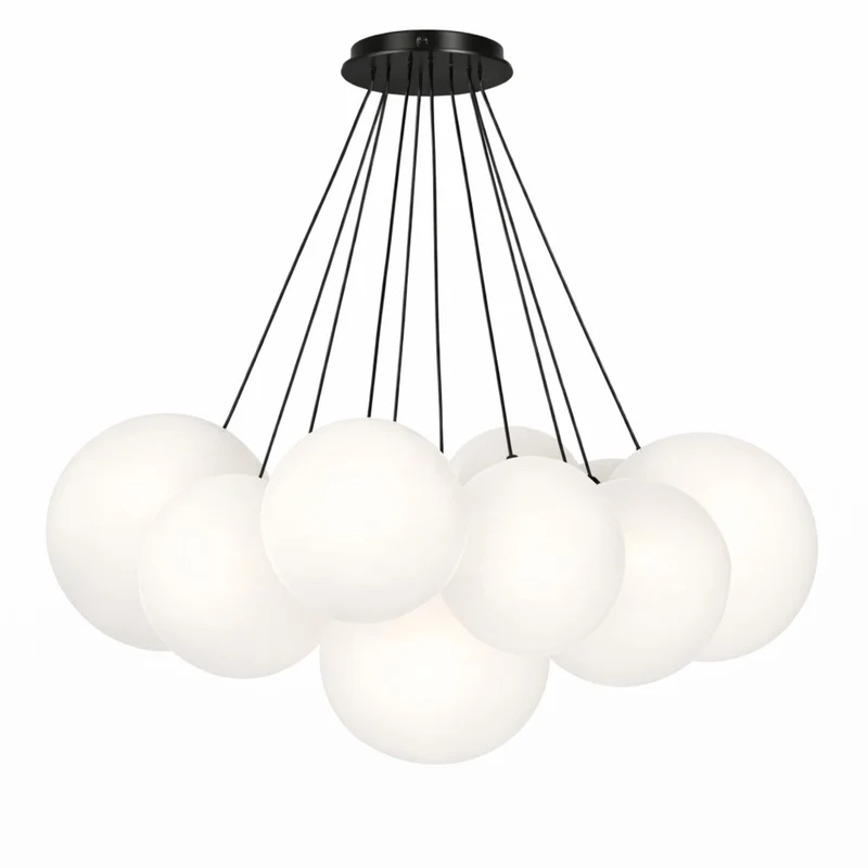 s.luce Orb Cluster Glas-Pendelleuchte 13-flammig 13x20cm