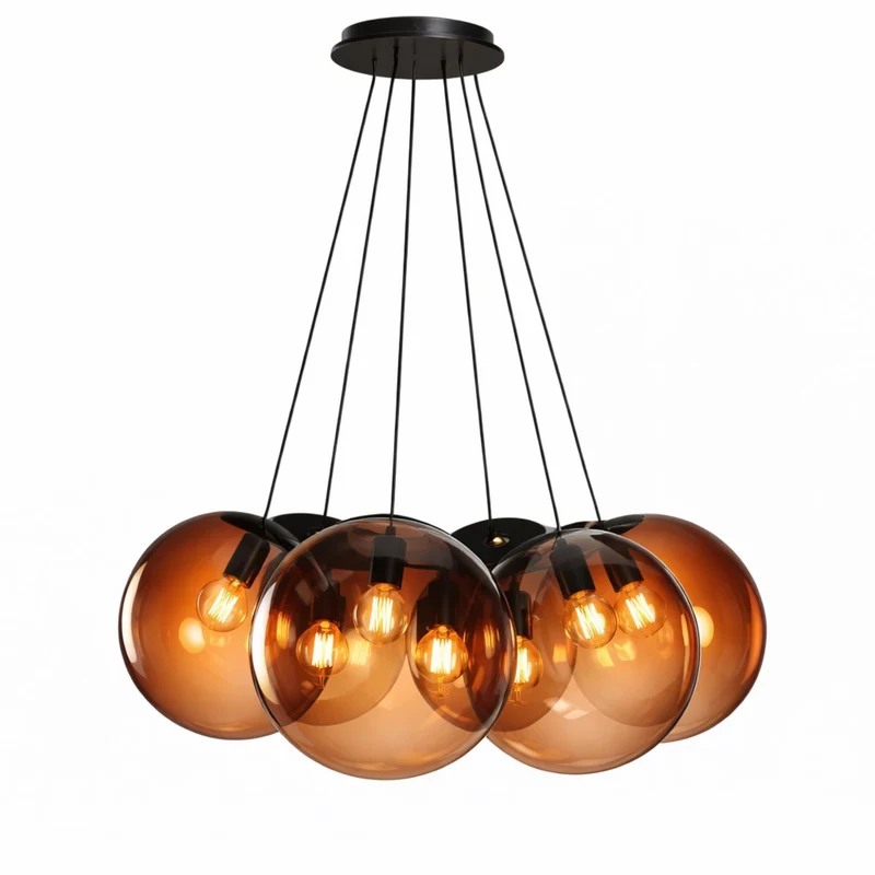 s.luce Orb Cluster Mehrfach-Pendelleuchte 7-flammig 7x20cm