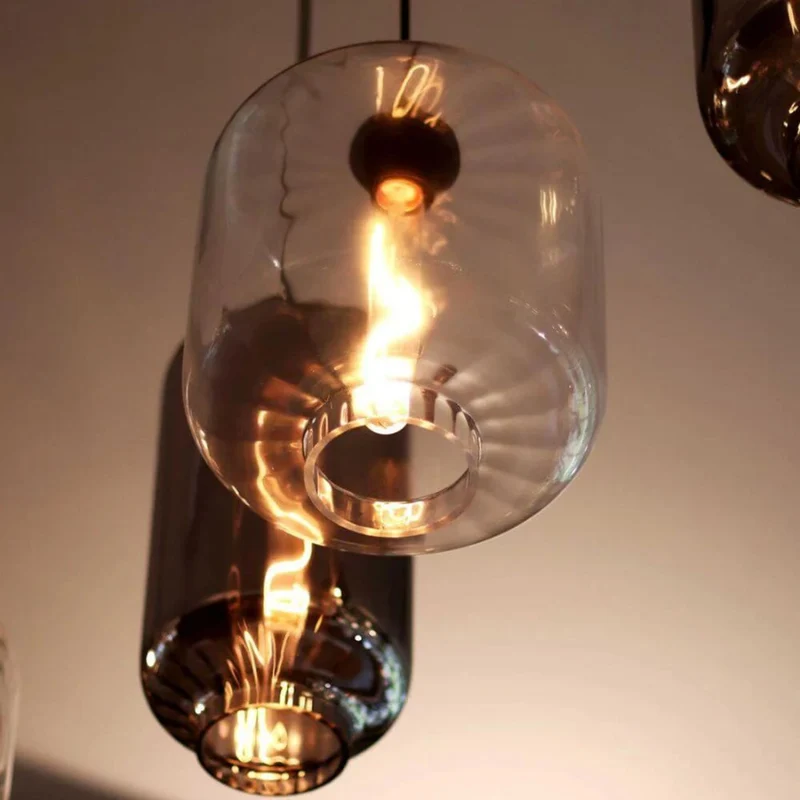 s.luce Velo Cluster Glas-Pendelleuchte 7-flammig 7x25cm