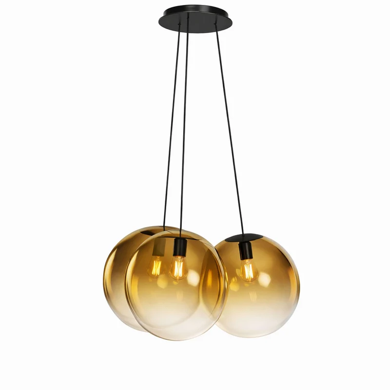 s.luce Orb Cluster Glas-Hängelampe 3-flammig 3x20cm