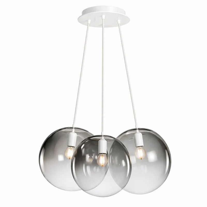 s.luce Orb Cluster Glas-Pendelleuchte 3-flammig 3x30cm