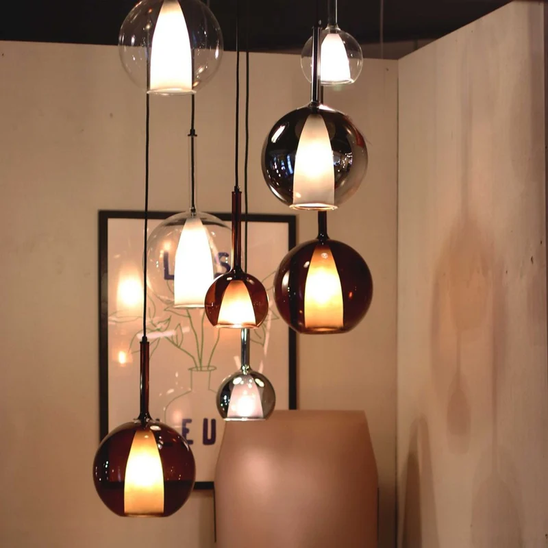 s.luce Belluna Cluster Glas-Hängeleuchte 3-flammig