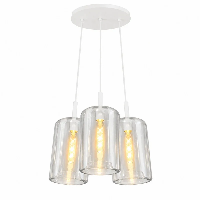 s.luce Cruet Cluster Glas-Pendelleuchte 3-flammig 3x17
