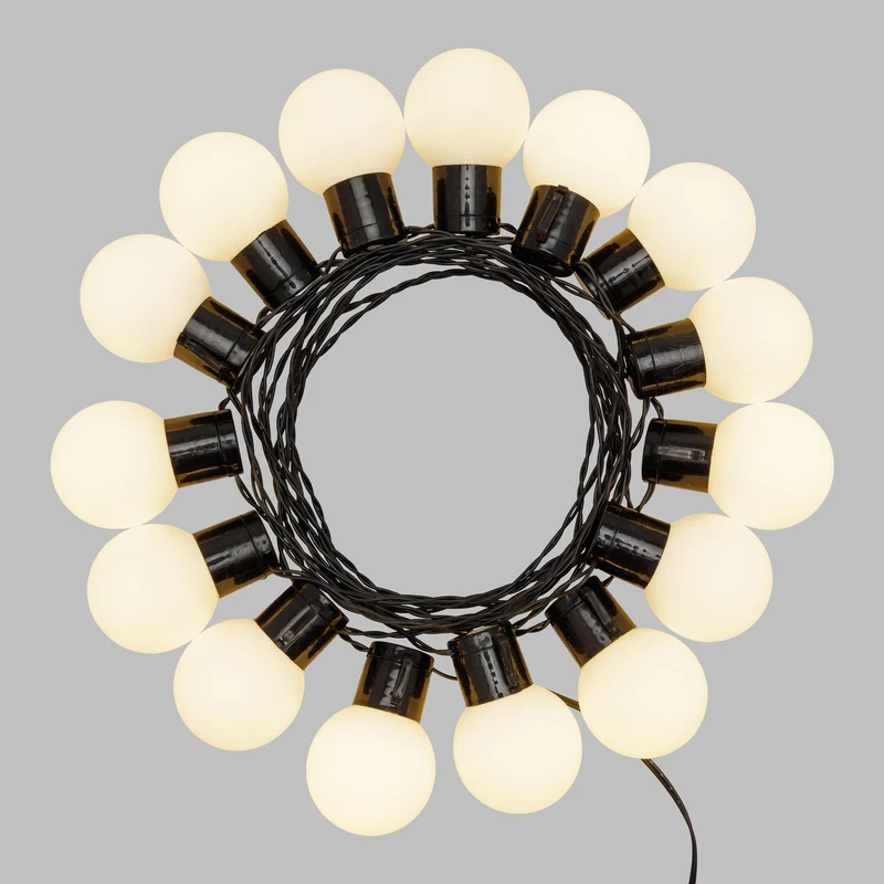 LED-Partylichterkette solar, 15 LED-Lampen, 6m, IP44