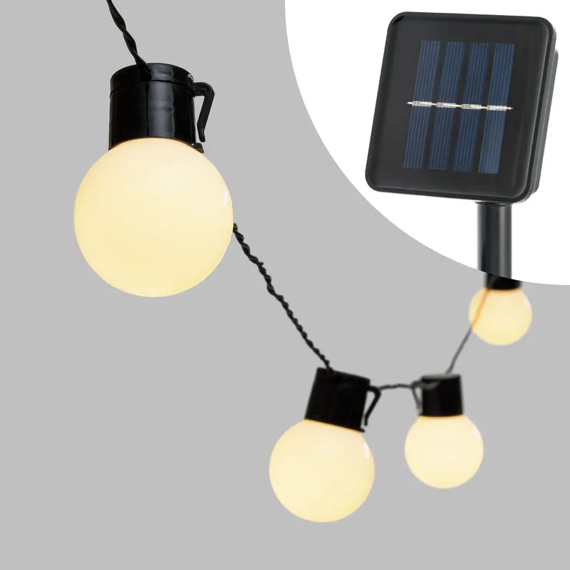 LED-Partylichterkette solar, 15 LED-Lampen, 6m, IP44