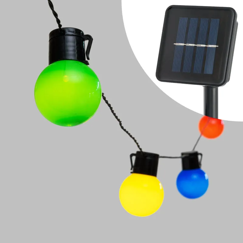 LED-Partylichterkette solar, 15 LED-Lampen, 6m, IP44