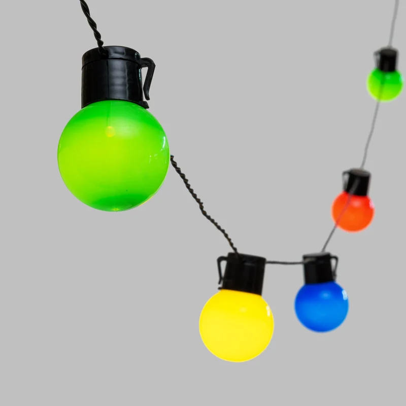 LED-Partylichterkette solar, 15 LED-Lampen, 6m, IP44