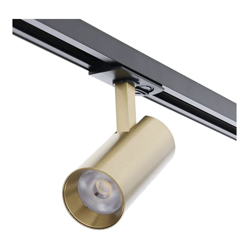 LED 1 Phasen Schienenstrahler | ELMER | 10 Watt | Messing | Dimmbar | Farbtemperatur einstellbar