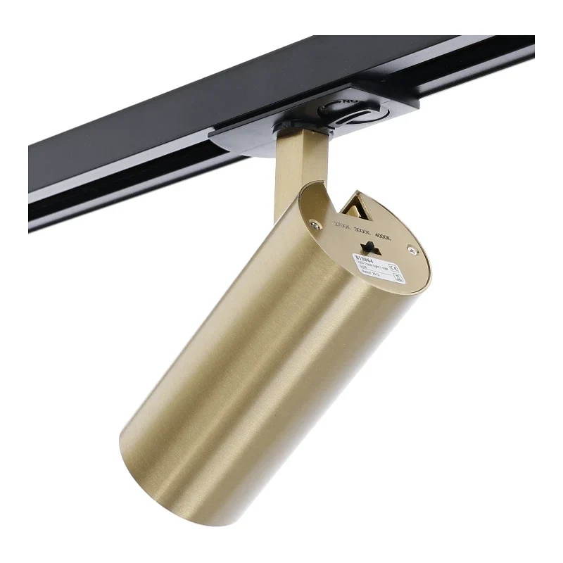 LED 1 Phasen Schienenstrahler | ELMER | 10 Watt | Messing | Dimmbar | Farbtemperatur einstellbar