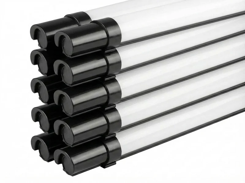 10x LED-Leuchte | 120 cm | LED-Leiste | 36 W | IP65 | Schwarz | 110 lm/W