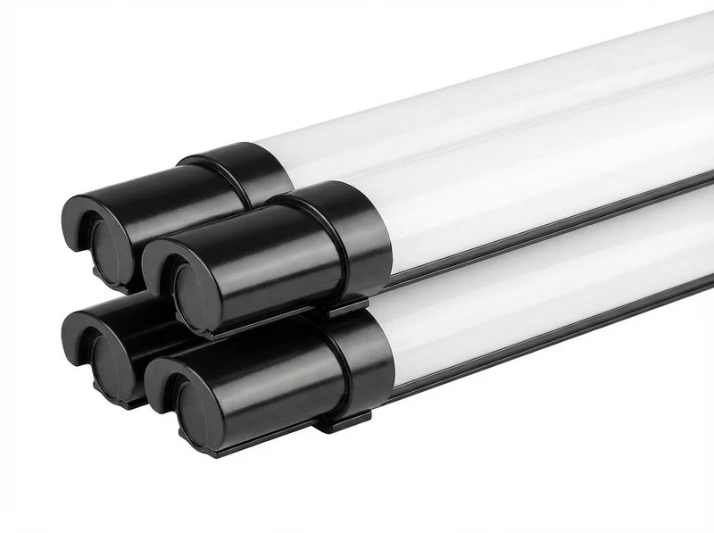 4x LED-Leuchte | 120 cm | LED-Leiste | 36 W | IP65 | Schwarz | 110 lm/W