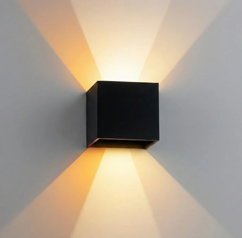 8x SMART Cube Wandleuchte | Dimmbar | Zigbee | Schwarz | Farbtemperatur einstellbar | Hue-kompatibel
