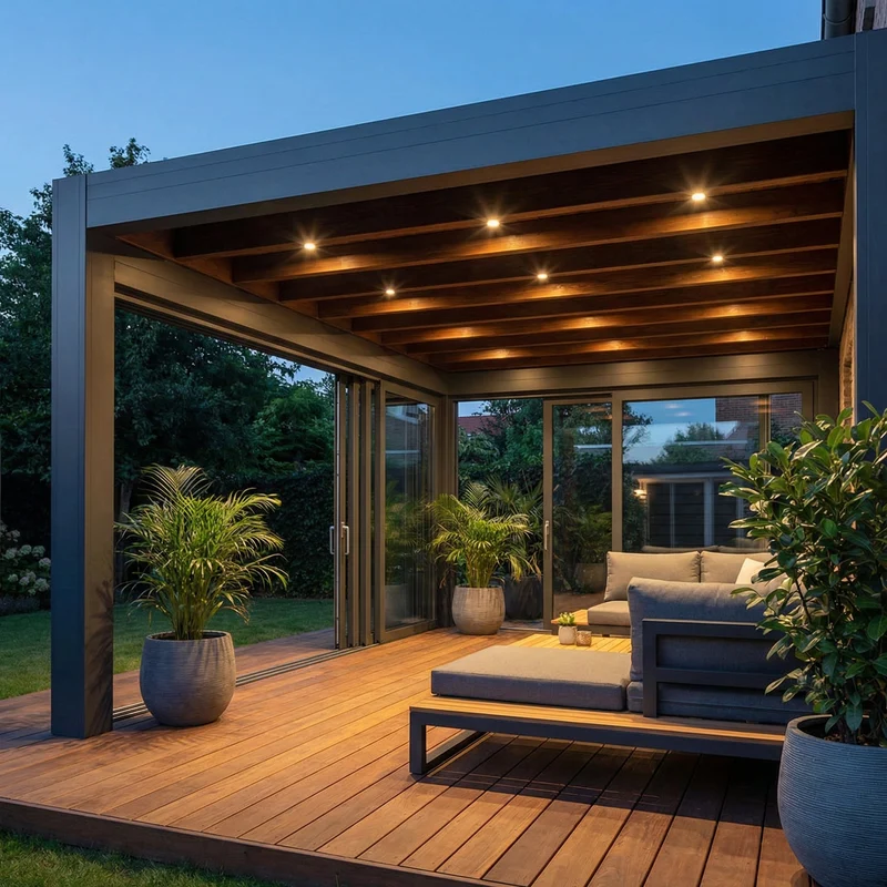 8x | Intelligente Einbaustrahler für die Veranda, schwarz | 1,5 Watt | Komplettset | Zigbee | Hue-kompatibel