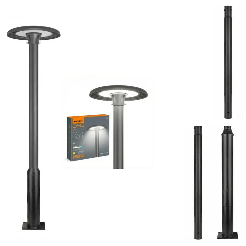 LED-Straßenlaterne 3 Meter | Inklusive Parkleuchte | 80/100/120 W | CCT