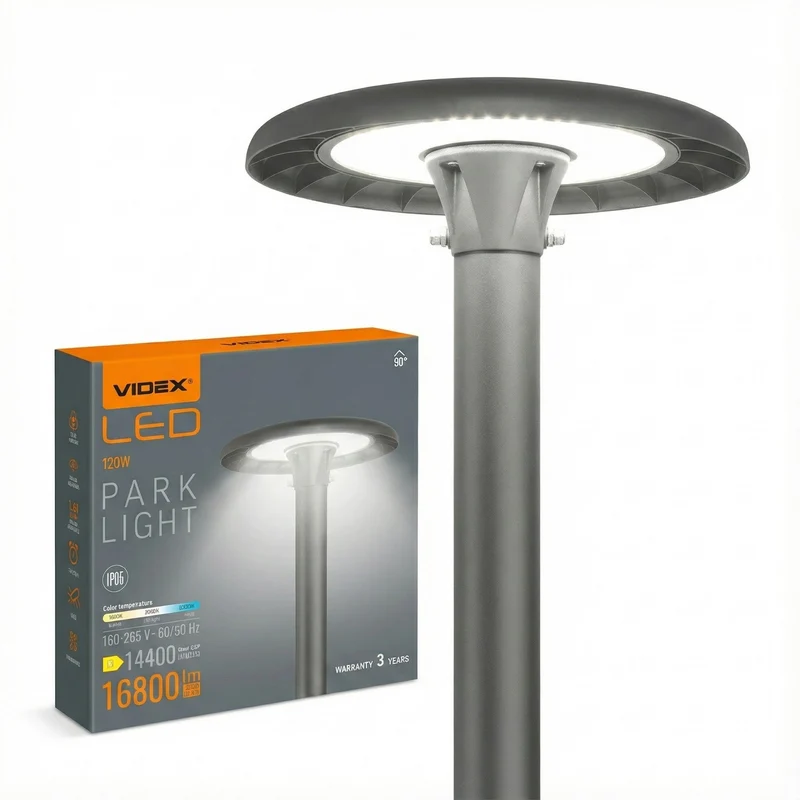 LED-Straßenlaterne 4 Meter | Inklusive Parkleuchte | 80/100/120 W | CCT
