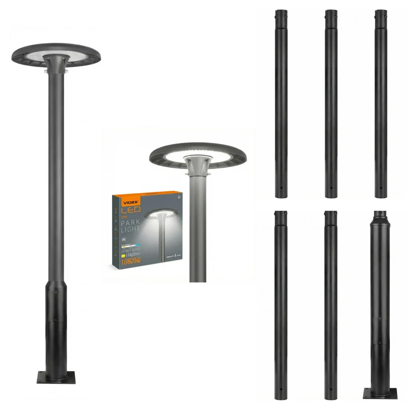 LED-Straßenlaterne 6 Meter | Inklusive Parkleuchte | 80/100/120 W | CCT