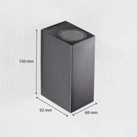 Philips LED-Wandleuchte | Außenleuchte | San Francisco | Inkl. 2 Philips Leuchtmittel | Schwarz