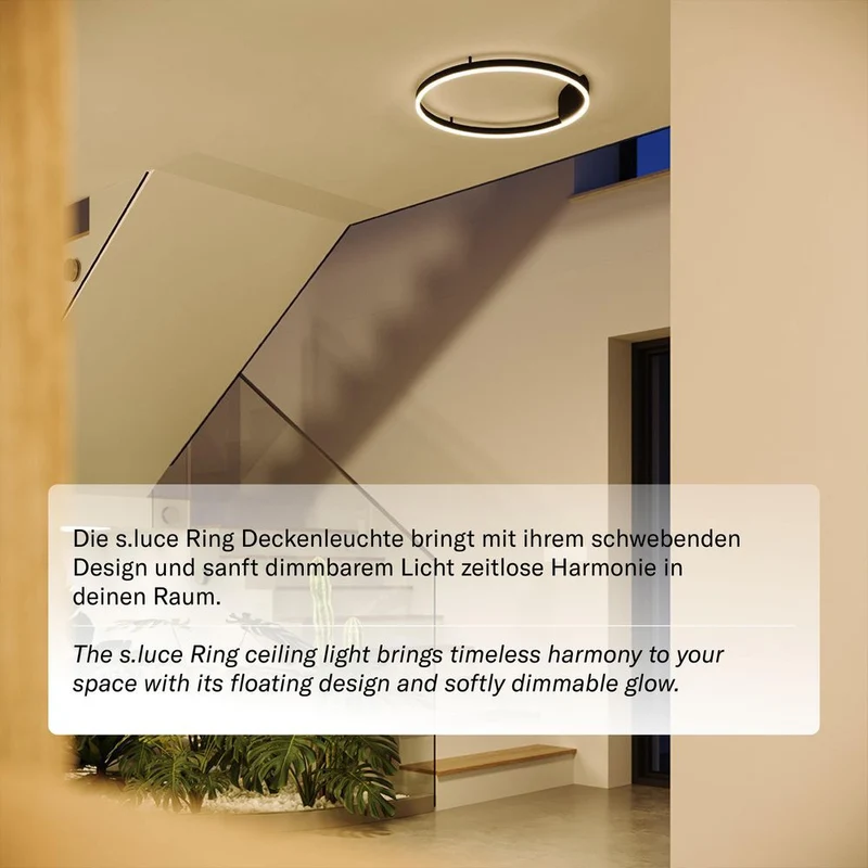 s.luce LED Ring Wandlampe & Deckenleuchte Dimmbar modern rund