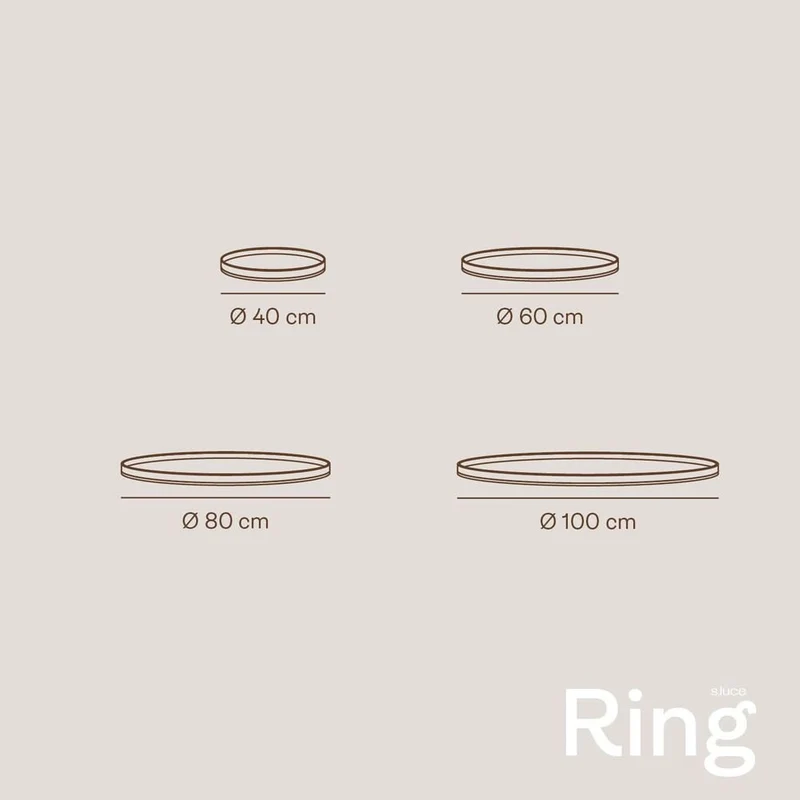 s.luce LED Ring Wandlampe & Deckenleuchte Dimmbar modern rund