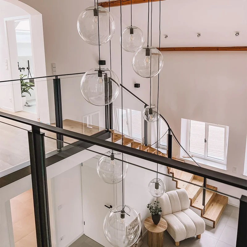 s.luce Orb XL Galerieleuchte 8-flammig mit Modular Baldachin