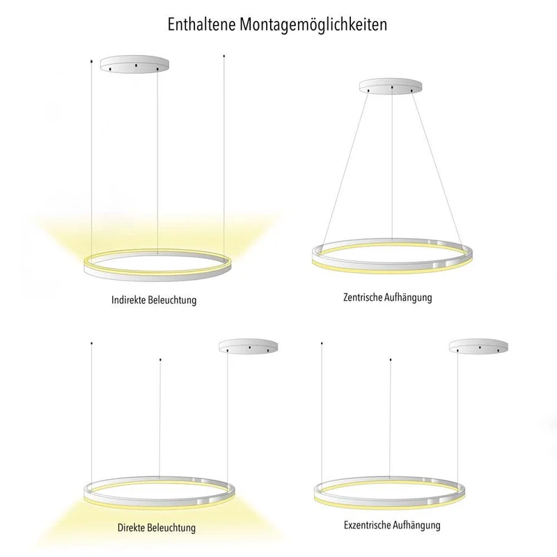 s.luce LED Ring Pendelleuchte Ø 40cm