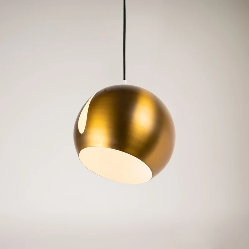 s.luce Ball Metall Pendelleuchte mit drehbarem tauschbaren Schirm