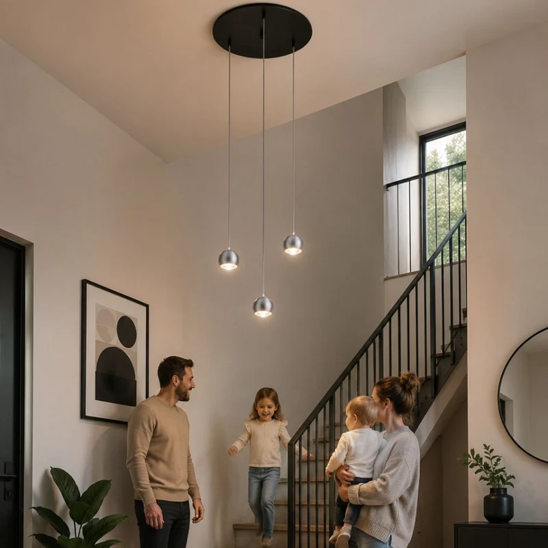 s.luce Modular Hängeleuchten-Baldachin 3-flammig oder 5-flammig