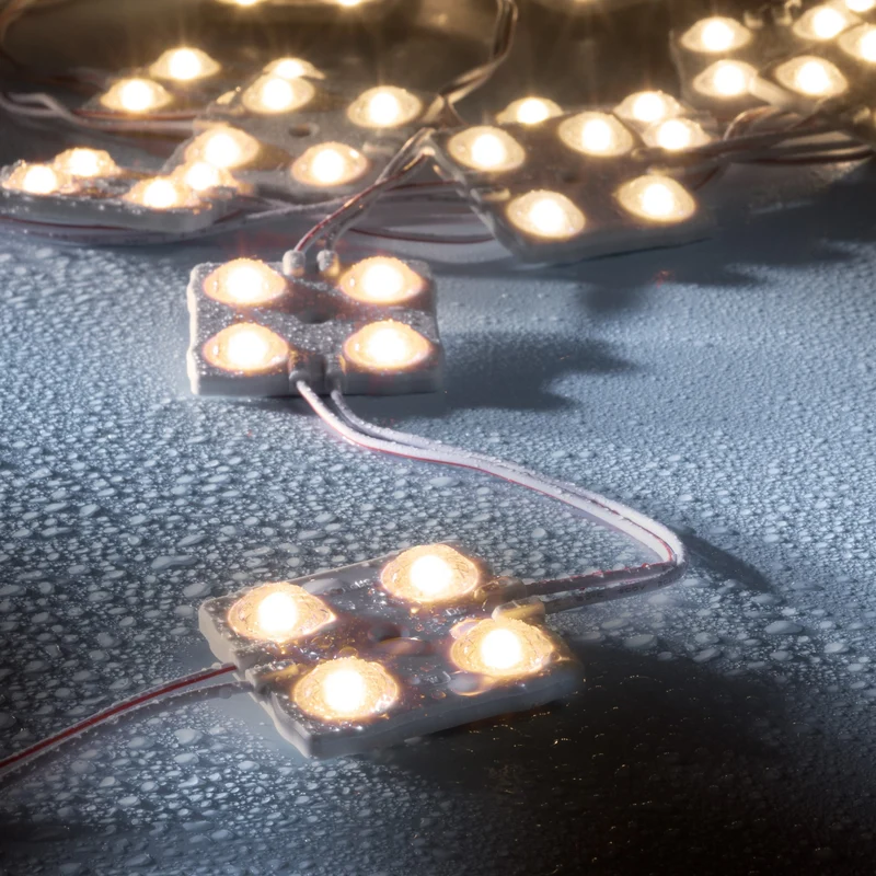 leds.de Wasserdichte LED-Module, 4 LEDs, 12V, IP67, 20 Stück