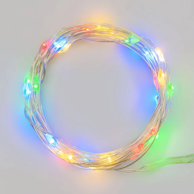 LED Micro-Lichterkette, bunt, batteriebetrieben, IP20